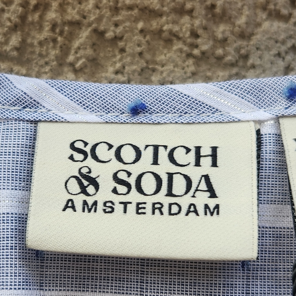 SCOTCH & SODA Girls Top Shirt Extra Large Blue Embroidery Cotton Kids NEW - Picture 2 of 11